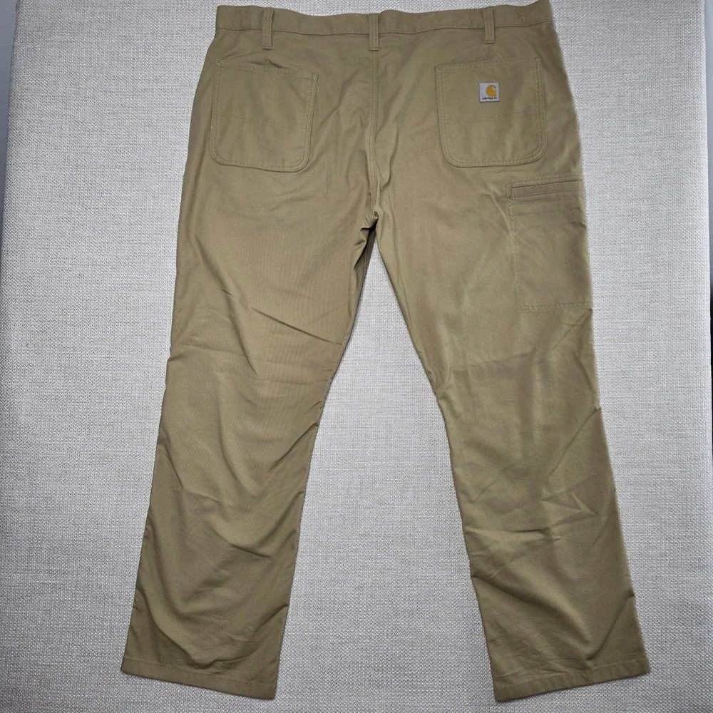 Carhartt Relaxed Fit Rugged Flex BN3109-M Canvas Work Pants Size 44x32 Tan NWOT‎